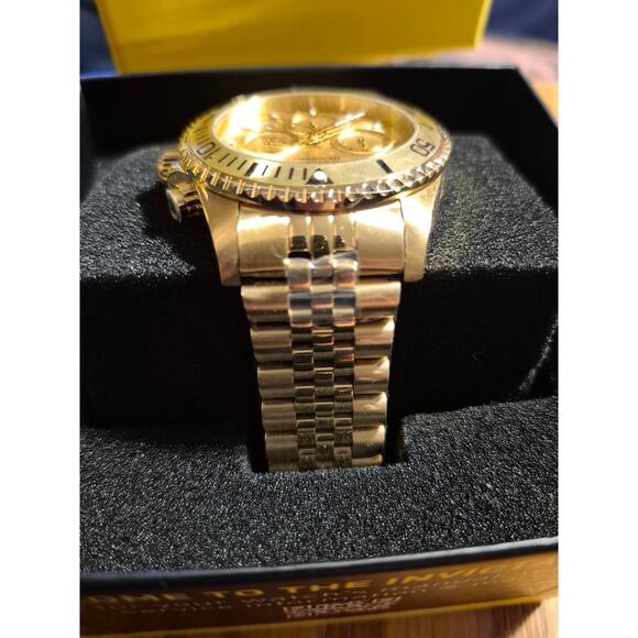 Invicta Pro Diver Titan Men's Watch 43mm Gold Steel and Brass 48382 - Picture 3 of 3